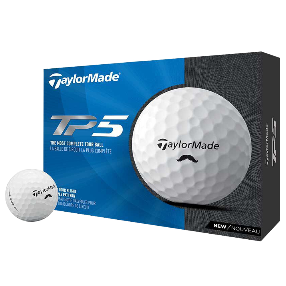2022 TaylorMade TP5 MY SYMBOL Golf Balls 1 Dozen Mustache NEW