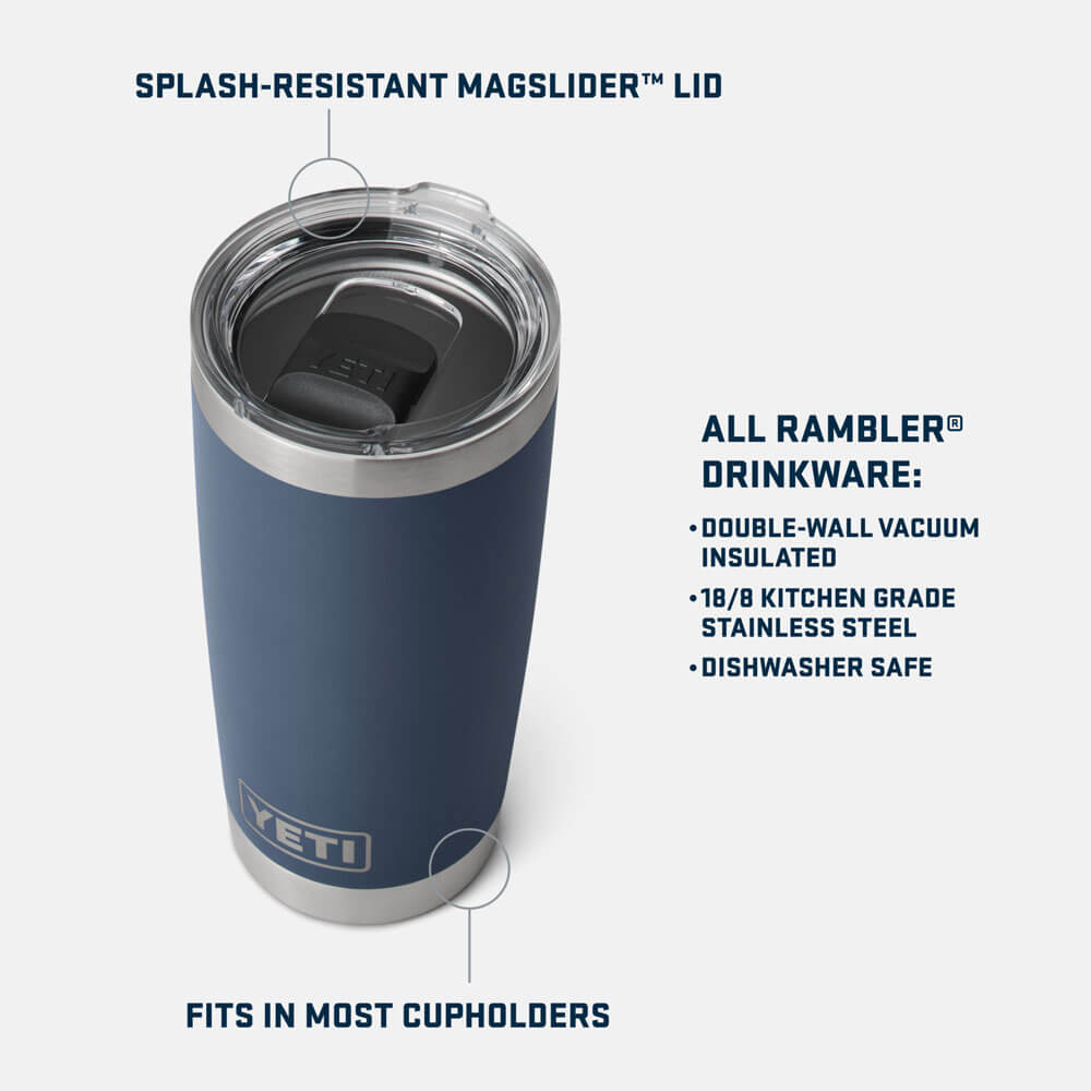 YETI Rambler 20 oz Tumbler with Magslider Lid (with 'G' logo)