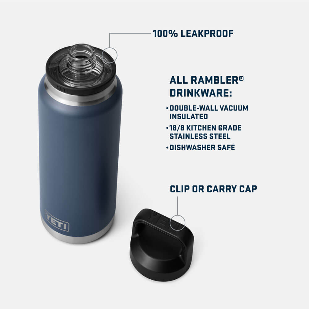 YETI Rambler 36 oz Water Bottle with Chug Cap (with 'G' logo)