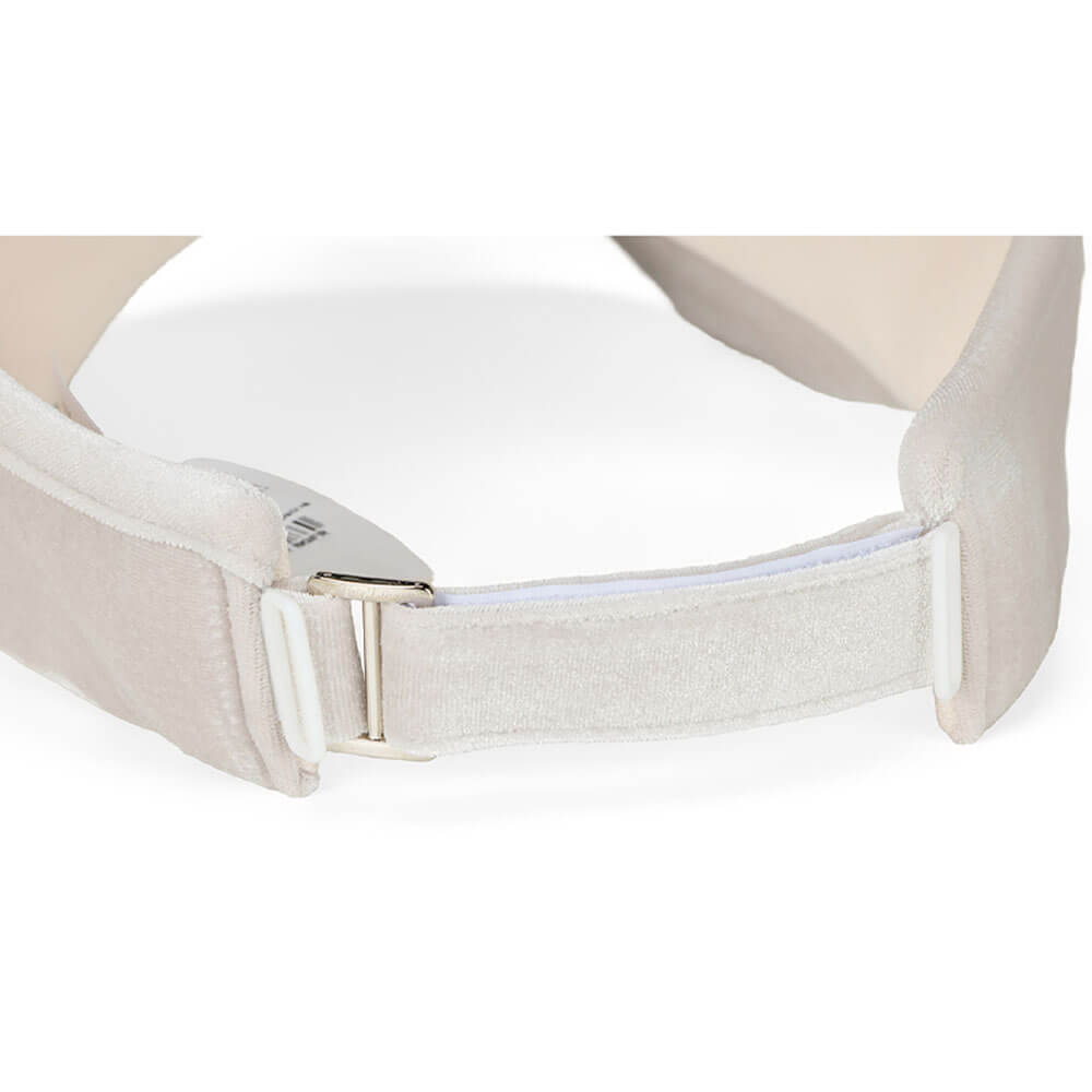 Fairliar Velvet Golf Visor with Ribbon Beige Women