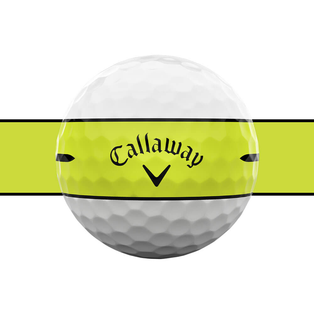 Callaway Chrome Soft Yellow Stripe Golf Balls