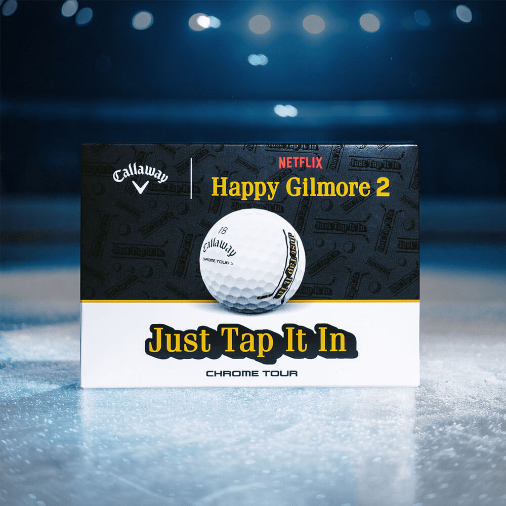 Callaway Limited Edition Chrome Tour Happy Gilmore 2 Just Tap It In Golf Balls