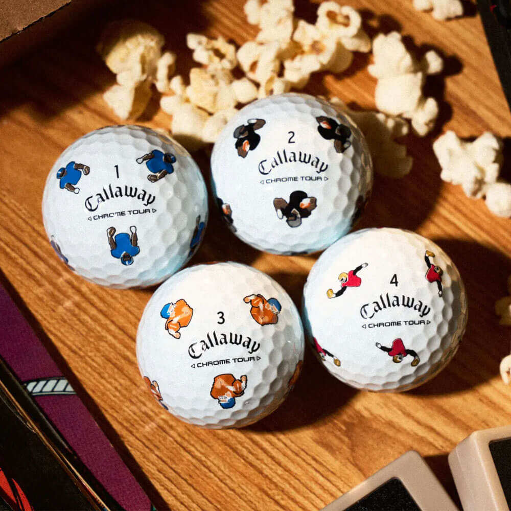 Callaway Limited Edition Chrome Tour Retro Football Golf Balls