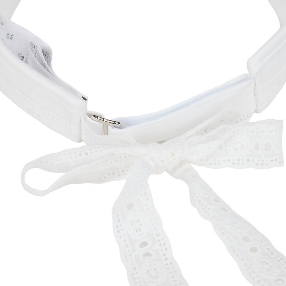Fairliar Lace Scallop Ribbon Golf Visor Women