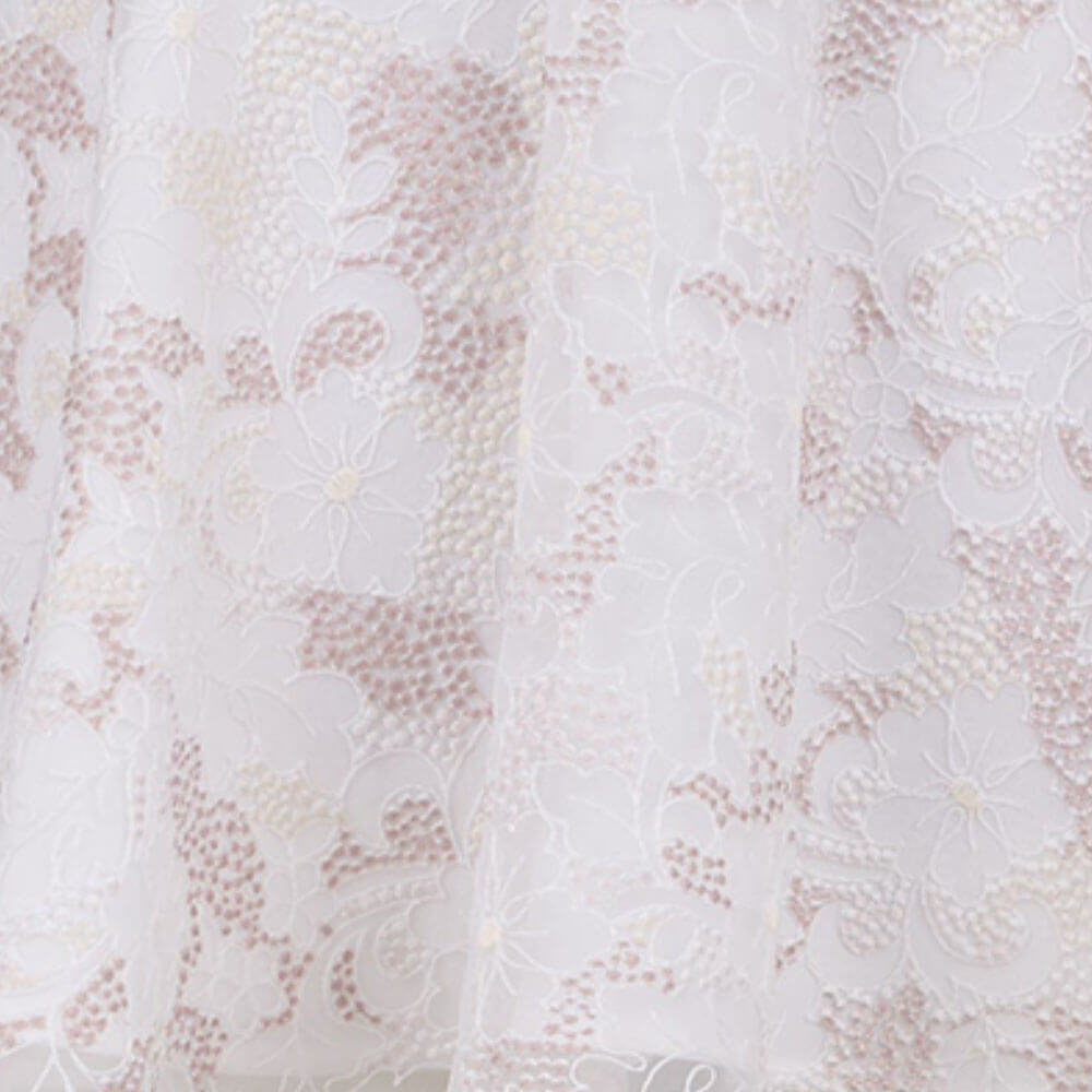 Fairliar Flower Lace Flare Golf Skirt Women