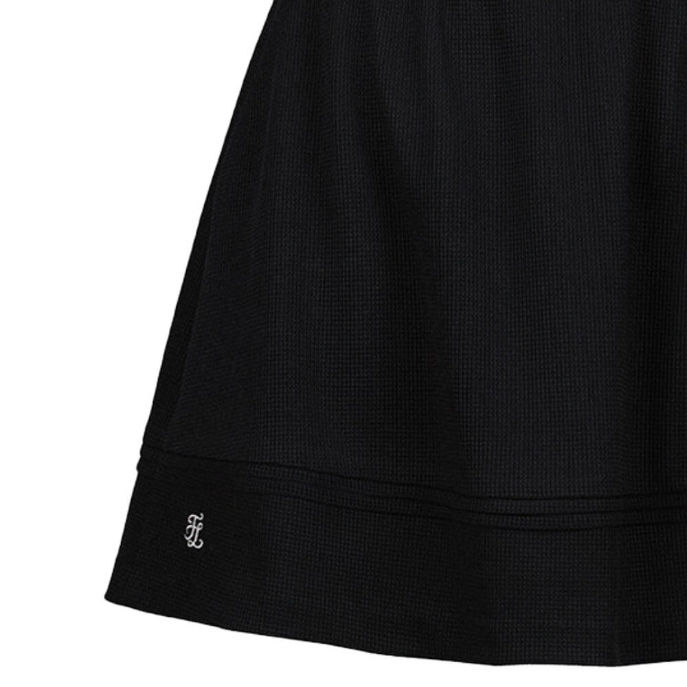 Fairliar Waffle Banded Shirred Golf Skirt Women