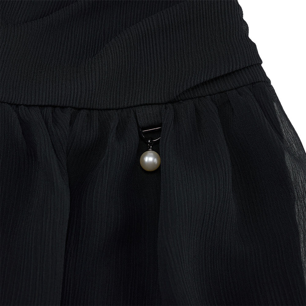 Fairliar Tulle Drape Golf Skirt Women