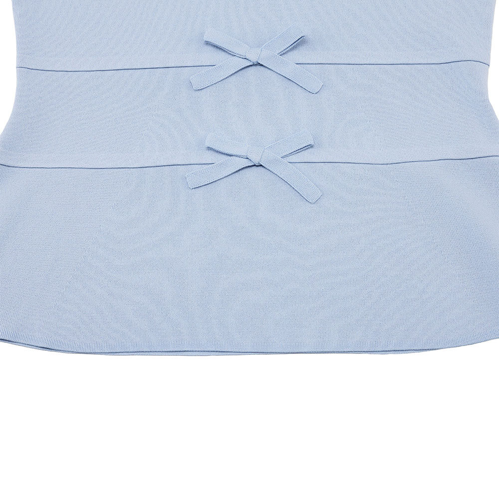Fairliar Ribbon Point Sleeveless Knit Golf Polo Women