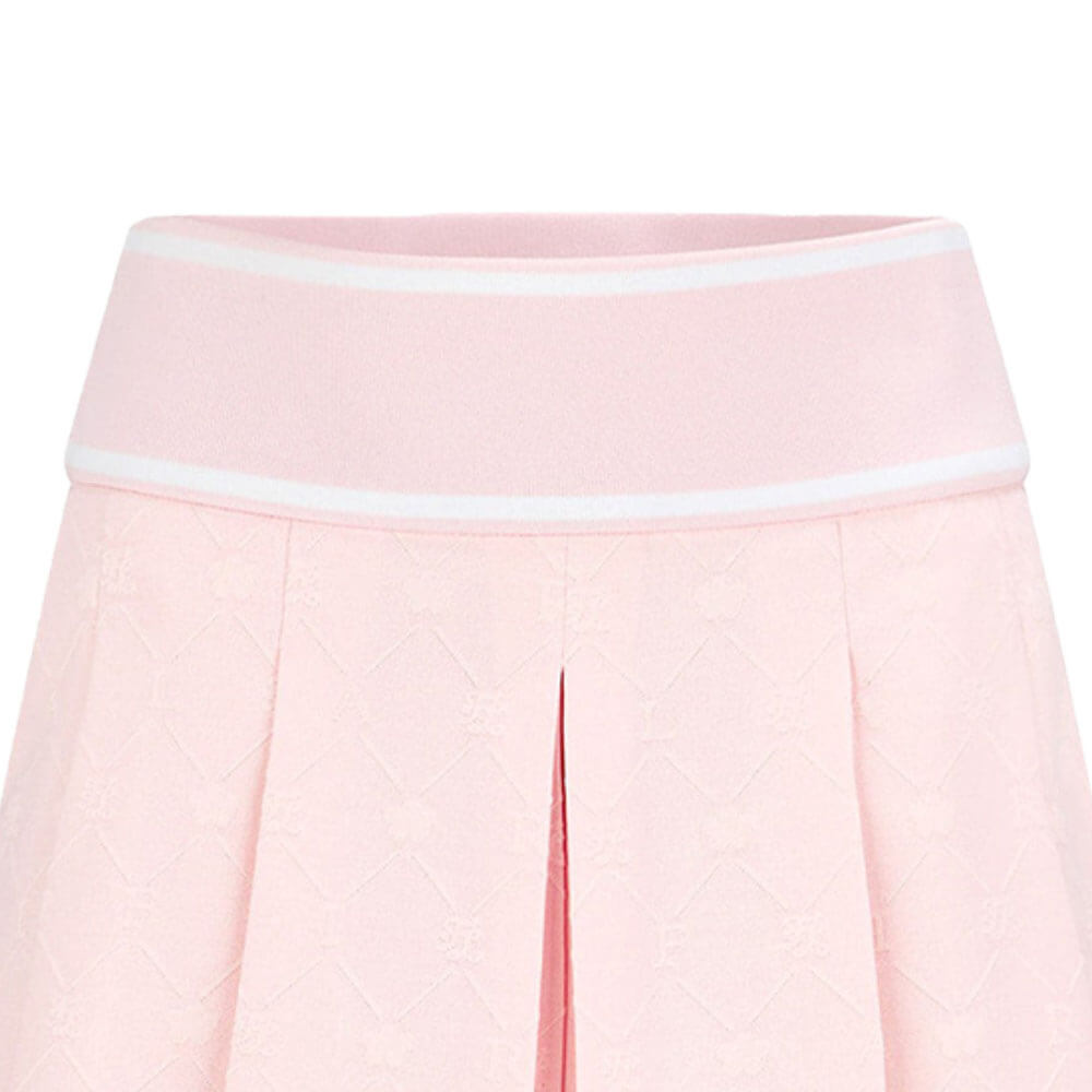 Fairliar Logo Jacquard Pleated Golf Skirt Women