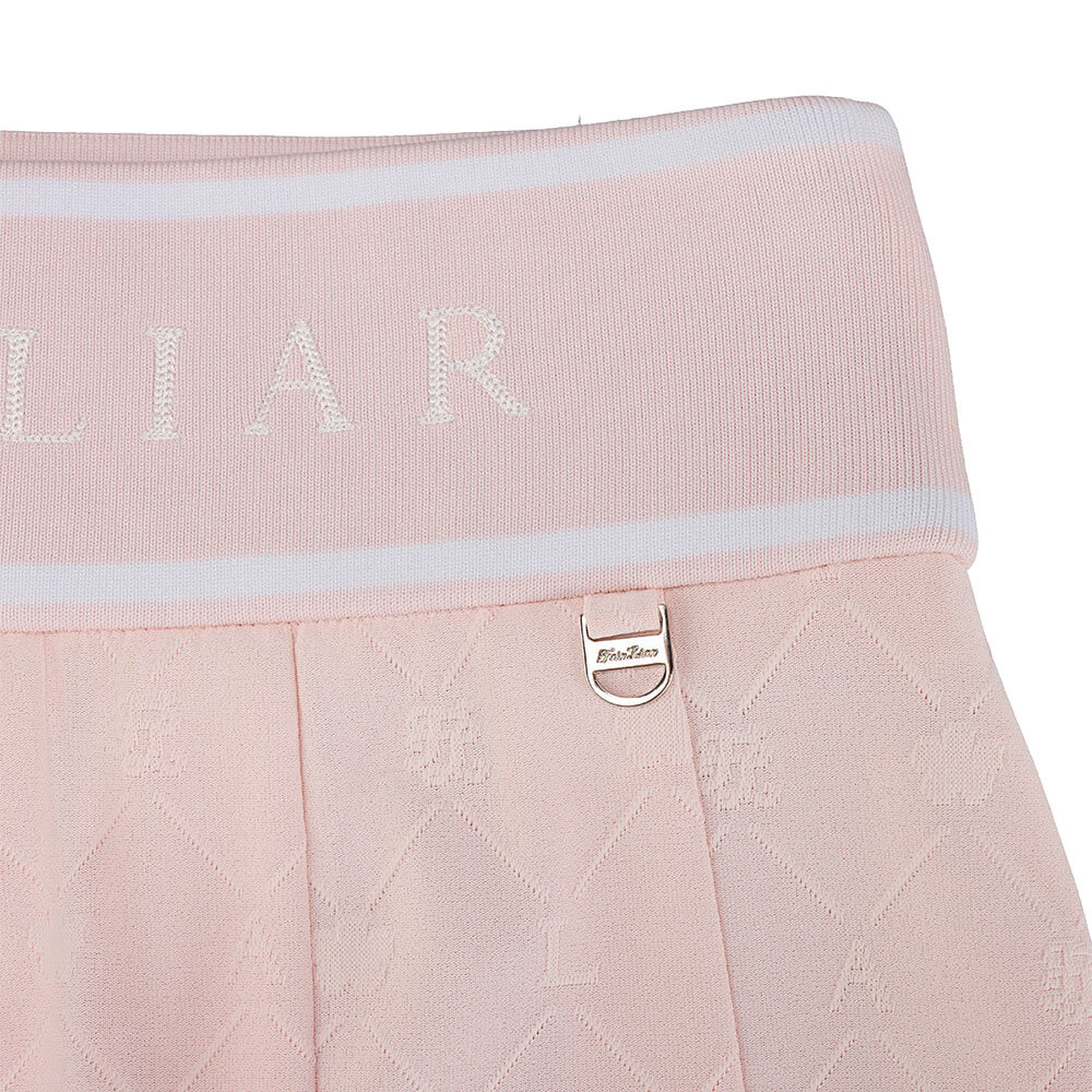 Fairliar Logo Jacquard Pleated Golf Skirt Women