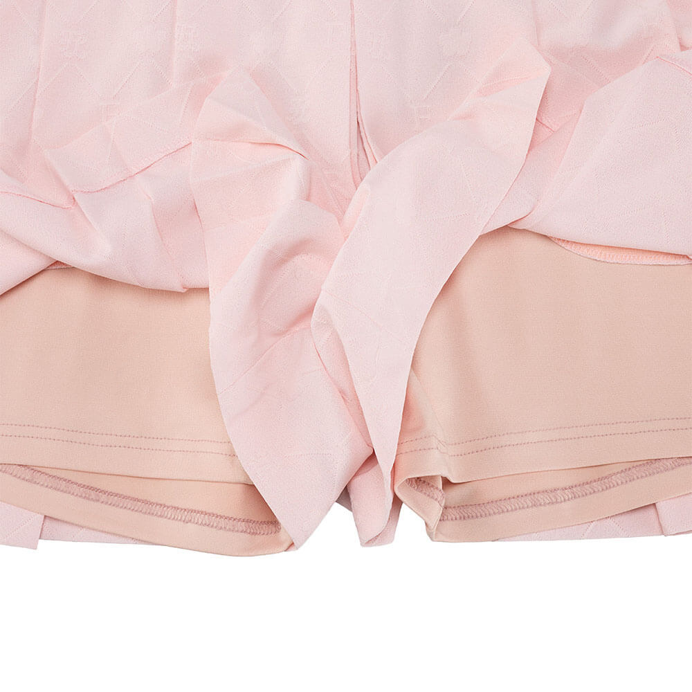Fairliar Logo Jacquard Pleated Golf Skirt Women
