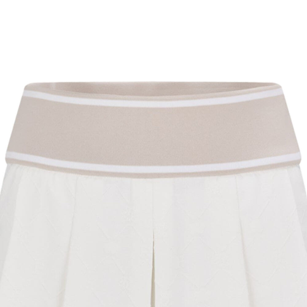 Fairliar Logo Jacquard Pleated Golf Skirt Women