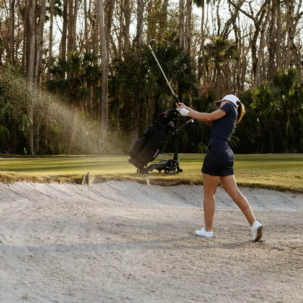Stewart Golf Q Follow Carbon Range Push Cart