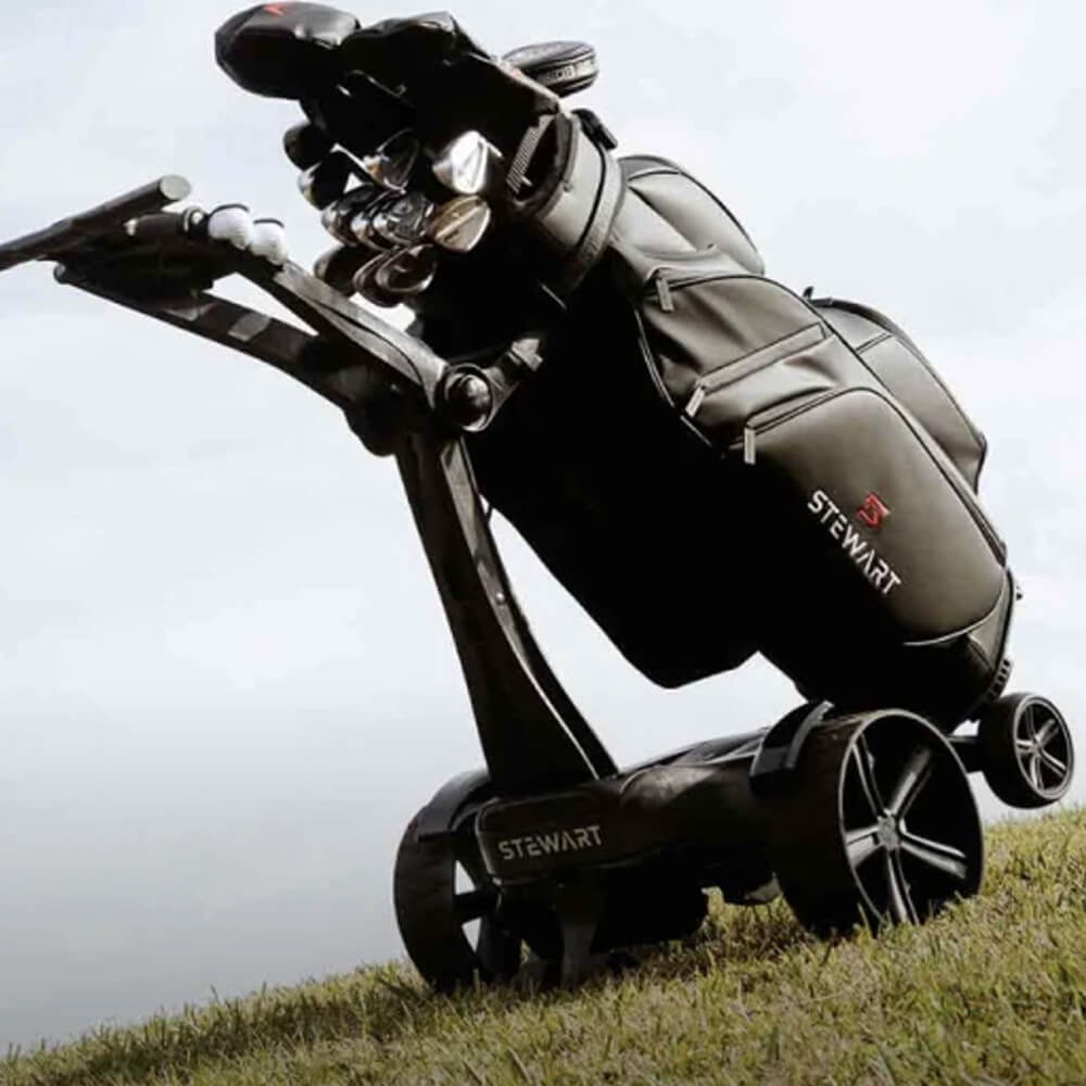 Stewart Golf Q Follow Carbon Range Push Cart