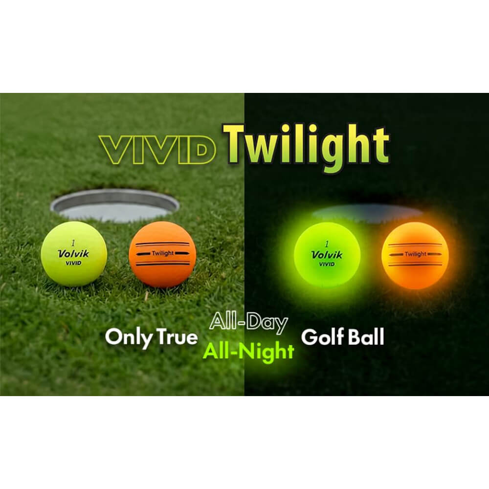 Volvik Vivid Twilight Starter Pack (6 Balls + UV Flashlight) Golf Balls